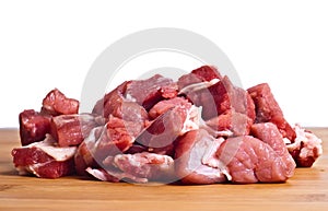 Raw beef isolated