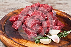 Raw beef meat