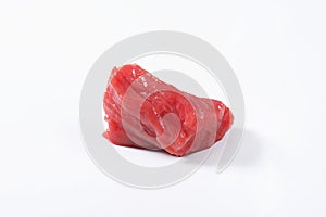 Raw beef meat chunk