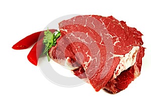 Raw beef meat steak