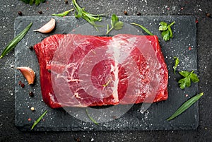 Raw beef meat tenderloin