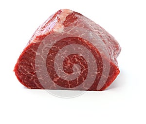 Raw beef rump block meat