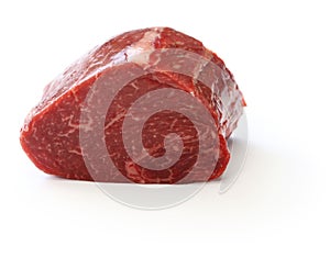 Raw beef rump block meat