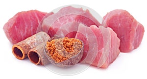 Raw beef with spices