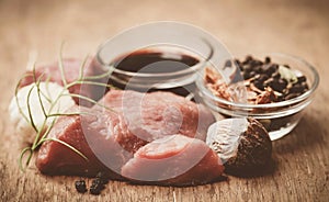 Raw beef with spices