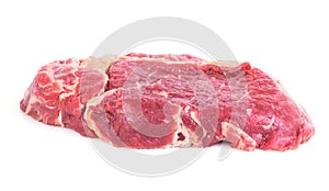 Raw beef steak