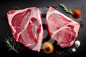 raw beef steak. Generative AI