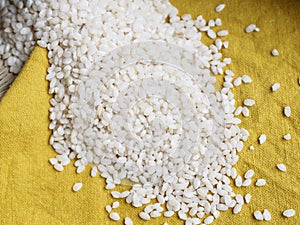 Raw bomba white rice