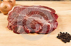 Raw braising steak photo