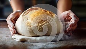 raw bread leavening, AI generated