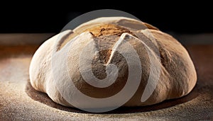 raw bread leavening, AI generated