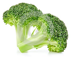 Raw broccoli isolated