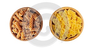 Raw Brown Pasta, Wholegrain Fusilli, Dry Whole Grain Noodle, Raw Spelt Macaroni, Healthy Italy Food