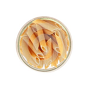 Raw Brown Pasta, Wholegrain Penne, Dry Whole Grain Noodle, Raw Spelt Macaroni, Healthy Italy Food