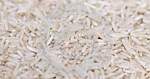 Raw Brown Rice, Rotating Macro Shot