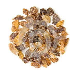 Raw brown sugar crystals small size
