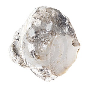 raw Cacholong stone on white