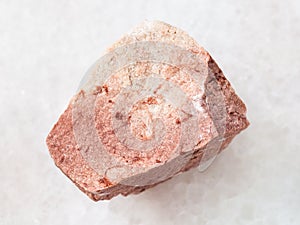 raw calcareous sandstone stone on white