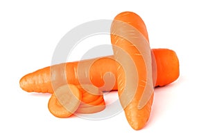 raw carrot isolate on white background