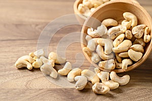 Raw cashew nuts in bowl, Food ingredient