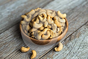 Raw cashew nuts. whole cashew background