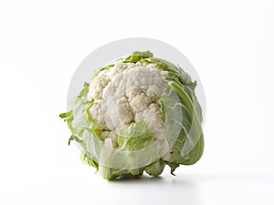 Raw cauliflower isolated on white background