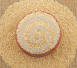 Raw Cereal Food Also Know as Bulgur, Dalia or Daliya