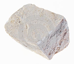 raw chemogenic limestone stone on white photo