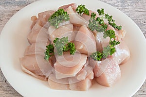 Raw chicken