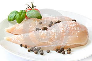 Raw chicken breast