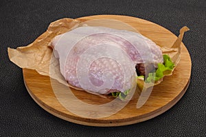 Raw chicken breast