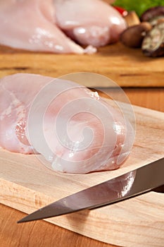 Raw chicken breast