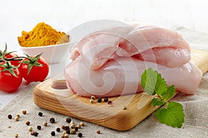 Raw chicken breast