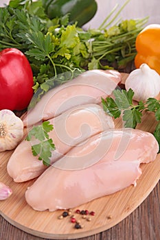 Raw chicken breast