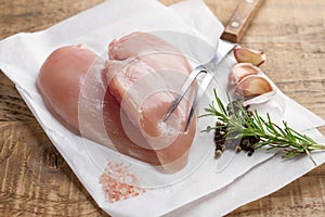 Raw chicken breast