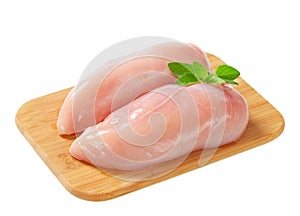 Raw chicken breast fillets