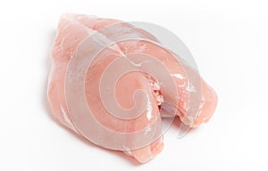 Raw chicken breast on light background