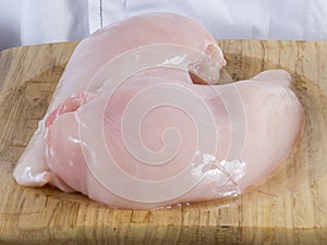 Raw chicken breast