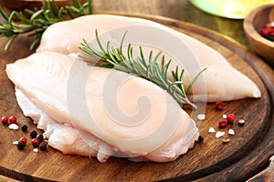 Raw chicken breast