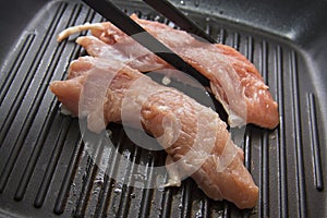 Raw chicken breasts