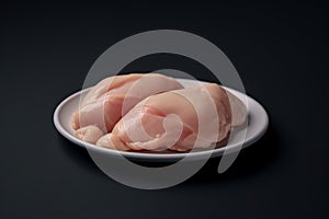 Raw Chicken Breasts on a Plate