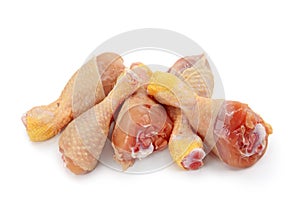 Raw chicken drumsticks