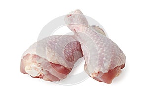 Raw chicken drumsticks