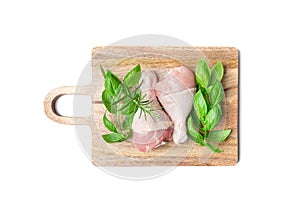 Raw Chicken Drumsticks in a Plastic Container Isolated, Uncooked Poultry Legs, Fresh Hen Meat