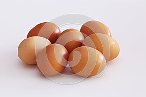 Raw chicken eggs