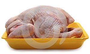 Raw chicken. Isolated on white.