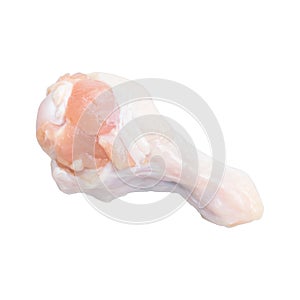 Raw chicken leg isolated white background