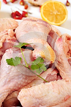 Raw chicken meat