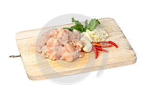 Raw chicken meat