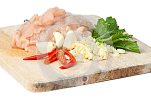 Raw chicken meat